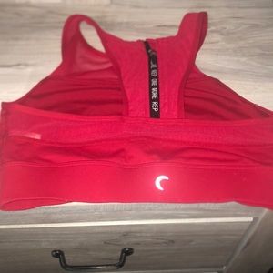 🌙Zyia One More Rep High Neck Sports Bra Red